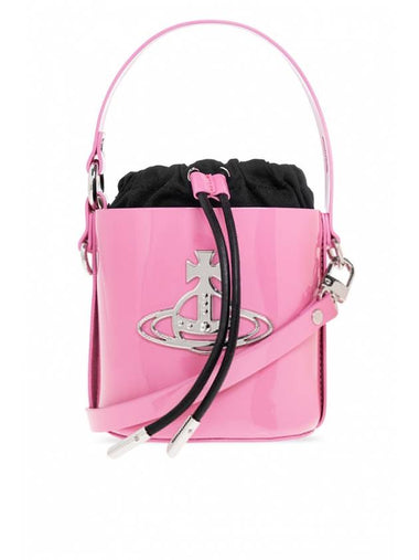 Daisy ORB Logo Leather Bucket Bag Pink Silver Medal - VIVIENNE WESTWOOD - BALAAN 1