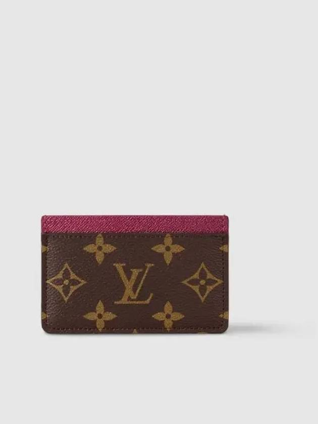 Monogram Card Wallet Fuchsia Brown - LOUIS VUITTON - BALAAN 7