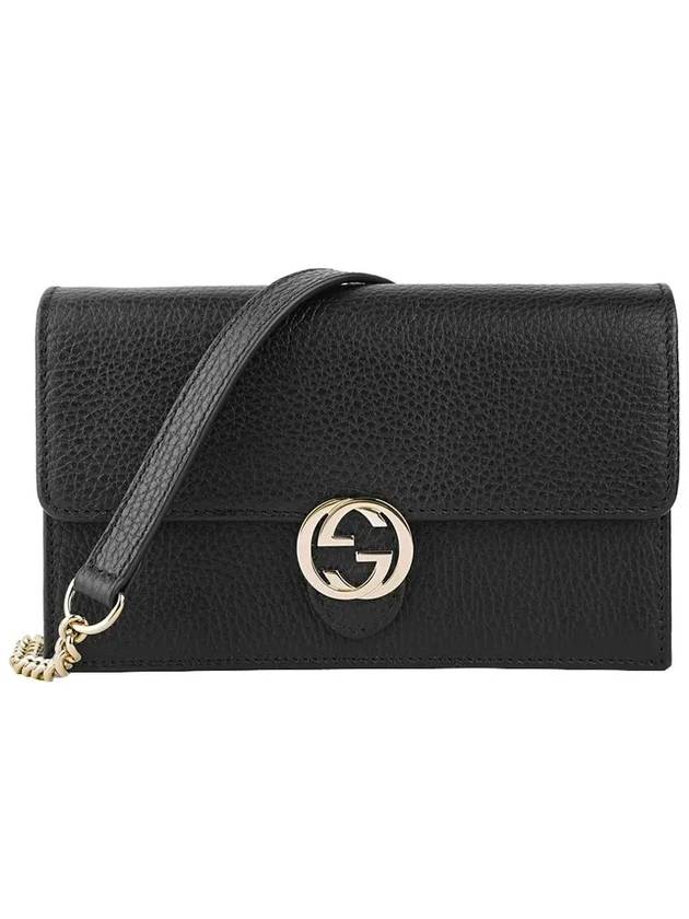 GG Interlocking Chain Strap Cross Bag Black - GUCCI - BALAAN 2