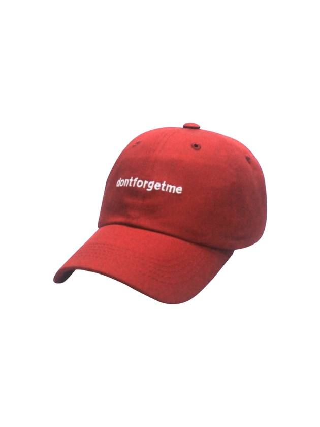 Embroidered Logo Cotton Ball Cap Red P00000IX - DONTFORGETME - BALAAN 2