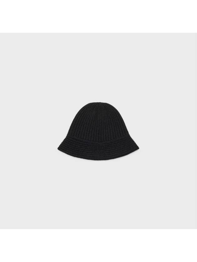 Seamless Cashmere Bucket Hat Black - CELINE - BALAAN 3