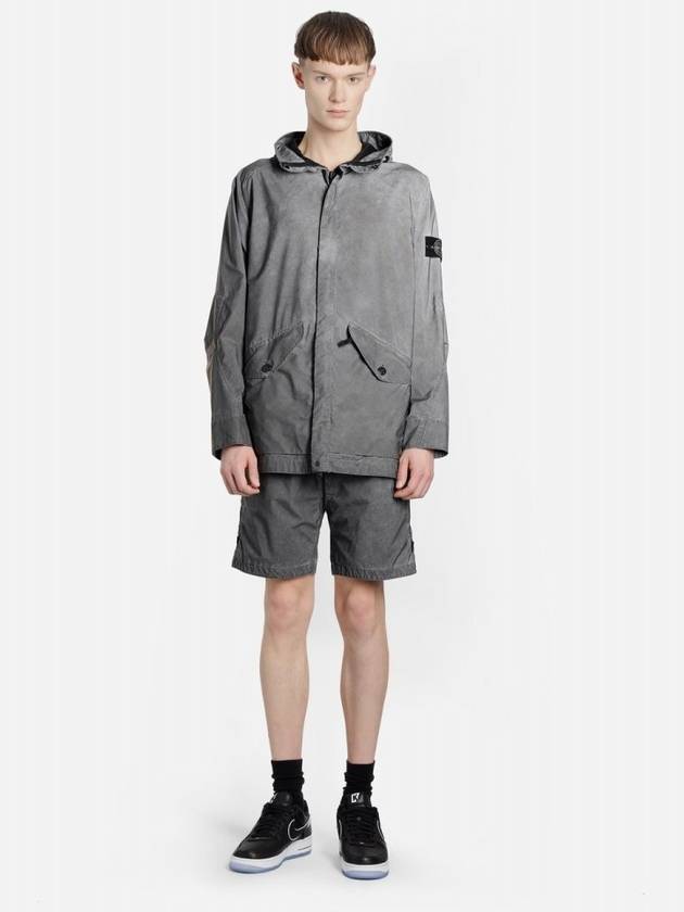 Reflective Hooded Jacket Grey - STONE ISLAND - BALAAN 7