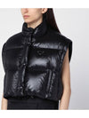 Triangle logo detachable padded vest down jacket black 291805 11a9 f0002 - PRADA - BALAAN 4