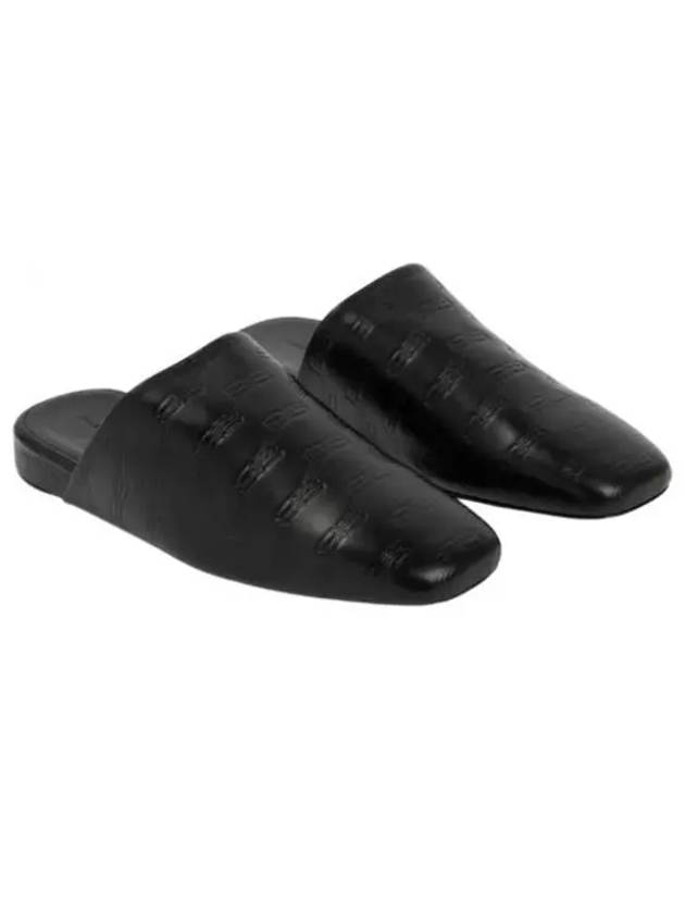 Debossed Logo Leather Mule Black - BALENCIAGA - BALAAN 2