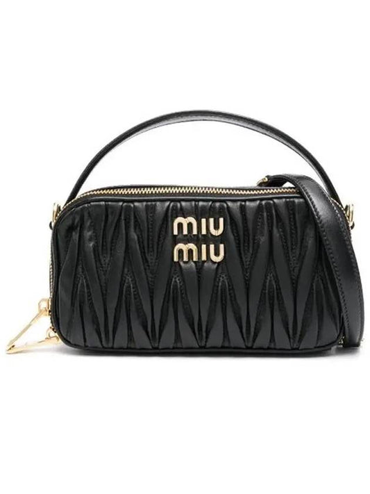 Matelasse Nappa Leather Shoulder Bag Black - MIU MIU - BALAAN 2