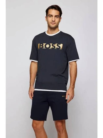 Official color block logo relaxed fit short sleeve 50466295 402 black - BOSS - BALAAN 1