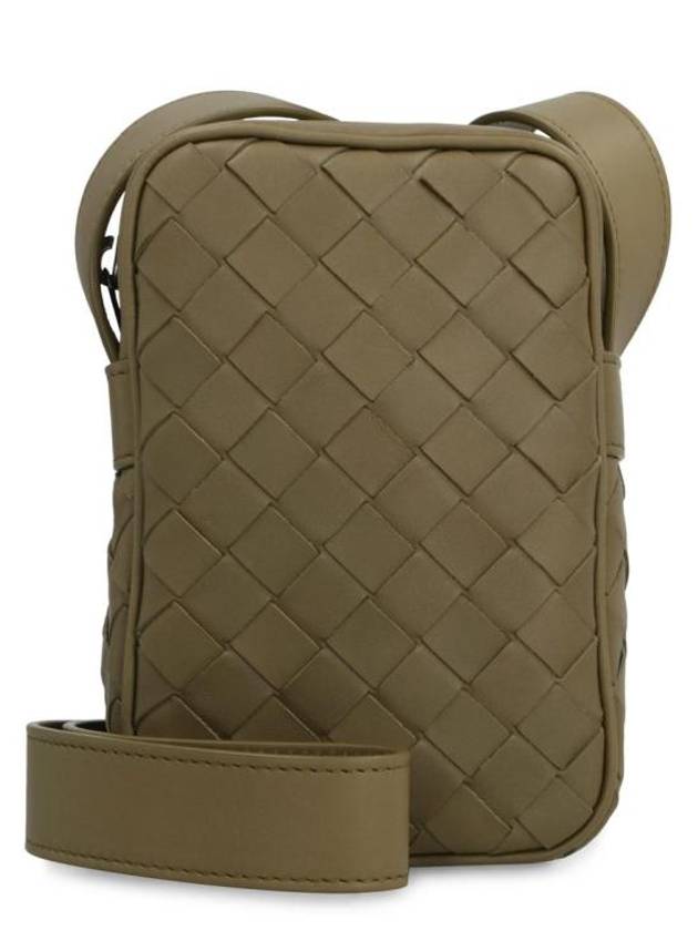 Intrecciato Rectangle Mini Cross Bag Mud - BOTTEGA VENETA - BALAAN 1