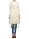 Sisoft Double-Sided Drawstring Hooded Padded Long Vest Ivory - MAX MARA - BALAAN 4