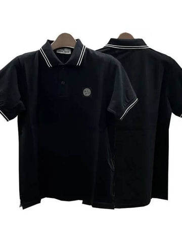 Kids Logo Polo Short Sleeve T Shirt 6 8 Black 791621348 V0029 271230 1100269 - STONE ISLAND - BALAAN 1