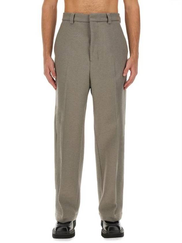 Wool Wide Pants Grey - AMI - BALAAN 2