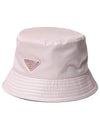 Re-Nylon Triangle Logo Bucket Hat Alabaster Pink - PRADA - BALAAN 2