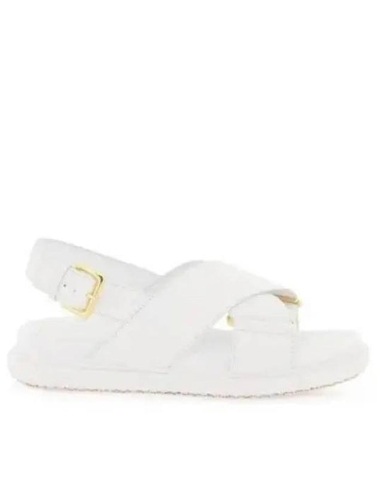 Fussbet Leather Sandals White - MARNI - BALAAN 2