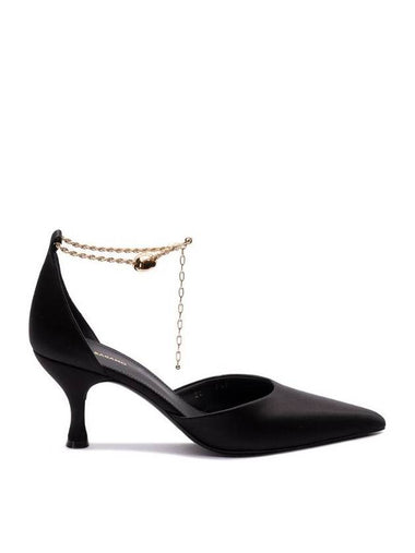 Dana Ankle Chain Pumps Black - SALVATORE FERRAGAMO - BALAAN 1