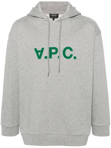 Milo Logo Cotton Hoodie Grey - A.P.C. - BALAAN 1