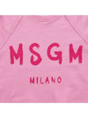 Brushed Logo Cotton Sweatshirt Pink - MSGM - BALAAN 4