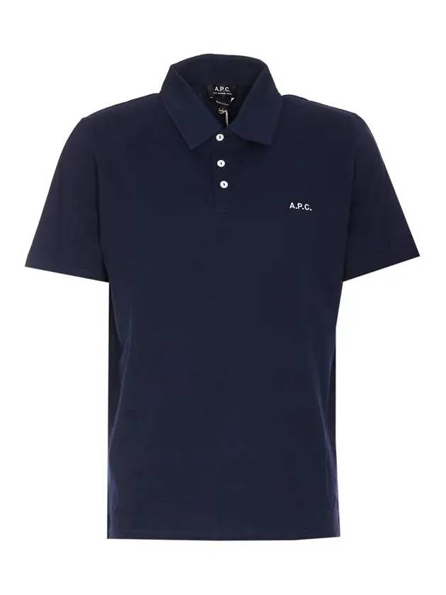 Austin Embroidery Logo Polo Shirt Blue - A.P.C. - BALAAN 2