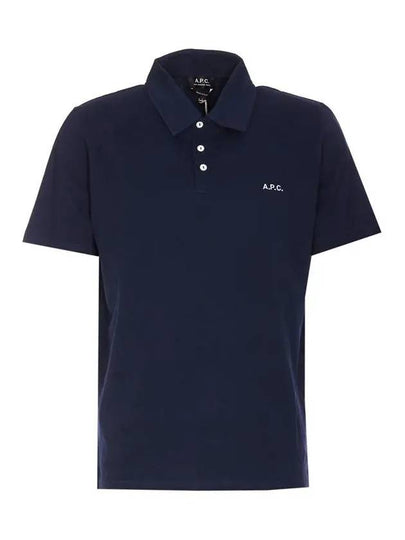 Austin Embroidery Logo Polo Shirt Blue - A.P.C. - BALAAN 2