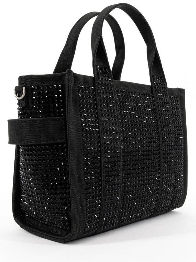 Crystal Canvas Small Tote Bag Black - MARC JACOBS - BALAAN 4