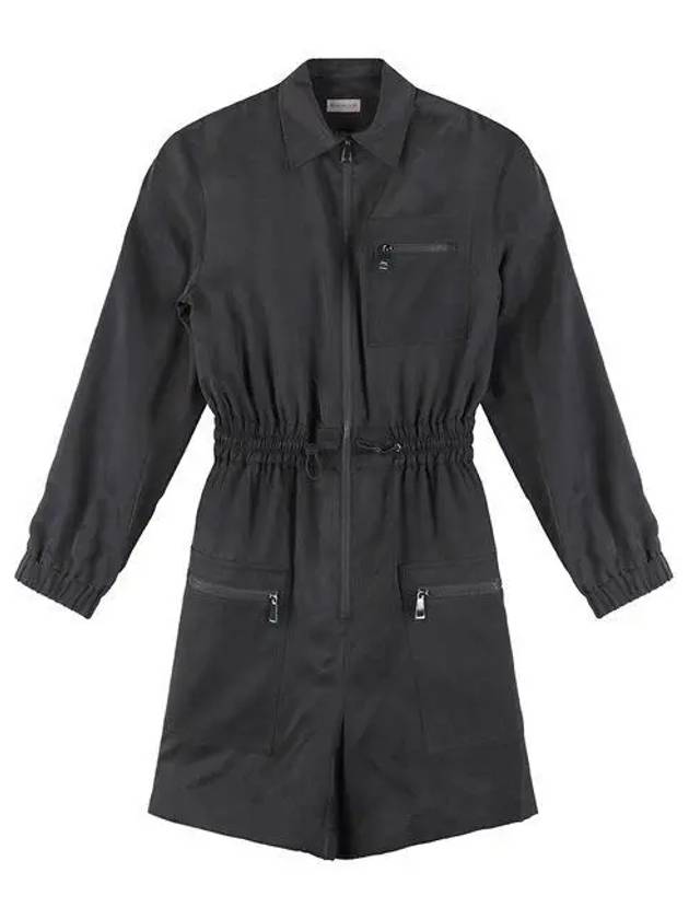 23SS 2G00004 596M9 93N Women’s Twill Jumpsuit Dark Gray 996750 - MONCLER - BALAAN 1