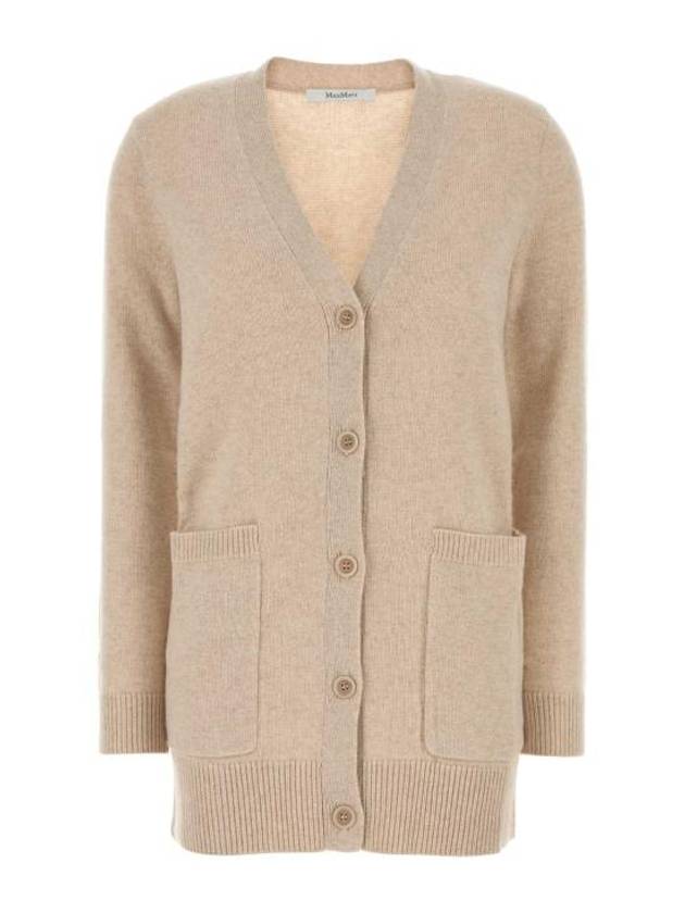 Villa wool cashmere cardigan beige - MAX MARA - BALAAN 1