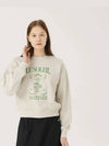 Brushed Options Drawing Spring Flower Sweat Shirts GREIGE - LE SOLEIL MATINEE - BALAAN 3