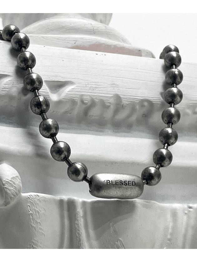 9mm Ball Chain Necklace Black Silver - BLESSED BULLET - BALAAN 2