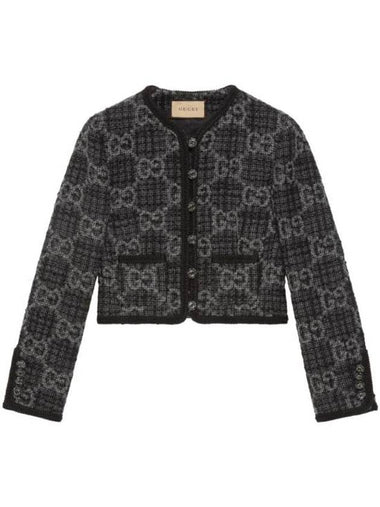 GG Tweed Jacket Grey - GUCCI - BALAAN 1