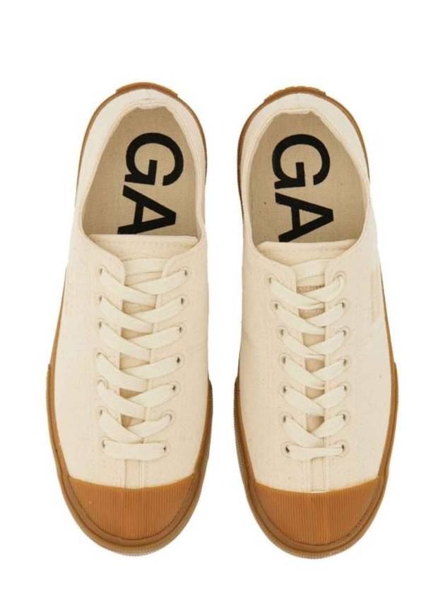 Egret Logo Low Top Sneakers Ivory - GANNI - BALAAN 3