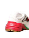 Web Rhyton Oversole Low Top Sneakers White - GUCCI - BALAAN 6