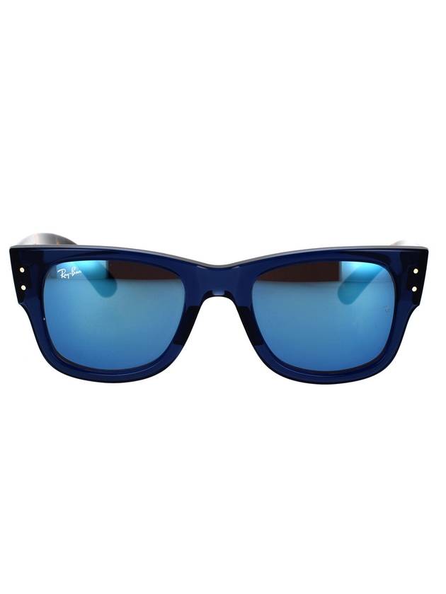 Mega Wayfarer Sunglasses Transparent Dark Blue - RAY-BAN - BALAAN 1