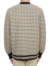 Check Pattern V-Neck Cardigan Beige - BURBERRY - BALAAN 4