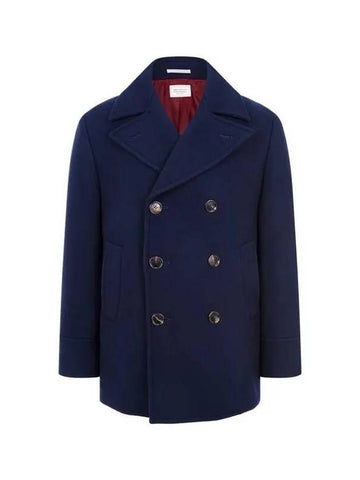 Men s Wide Lapel Double Peacoat Navy 270699 - BRUNELLO CUCINELLI - BALAAN 1