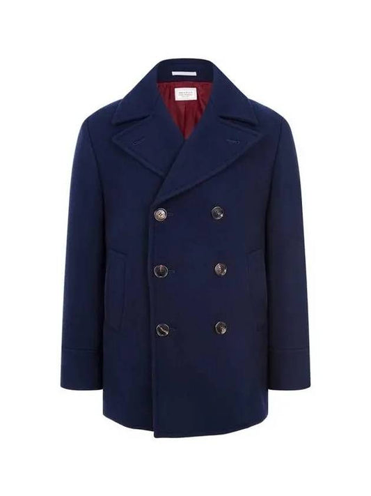 Men s Wide Lapel Double Peacoat Navy 270699 - BRUNELLO CUCINELLI - BALAAN 1