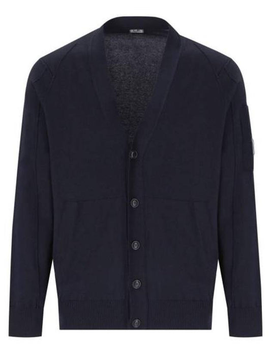 Lens Cotton Cardigan Navy - CP COMPANY - BALAAN 1