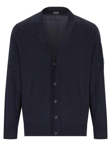 Lens Cotton Cardigan Navy - CP COMPANY - BALAAN 1