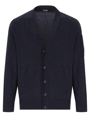 Lens Cotton Cardigan Navy - CP COMPANY - BALAAN 1