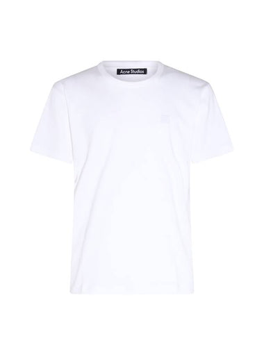 Face Patch Crew Neck Short Sleeve T-Shirt White - ACNE STUDIOS - BALAAN 1