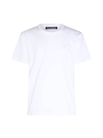 Face Patch Crew Neck Short Sleeve T-Shirt White - ACNE STUDIOS - BALAAN 1