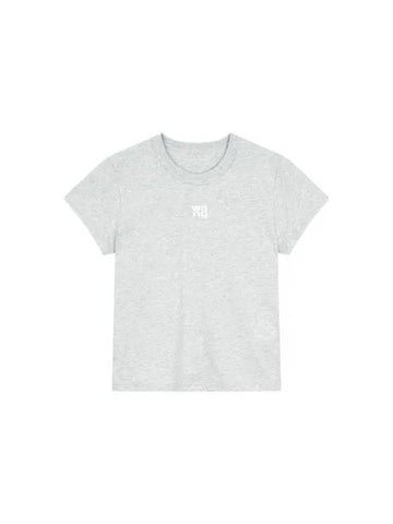 Puff logo shrunk tshirt light gray 270330 - ALEXANDER WANG - BALAAN 1