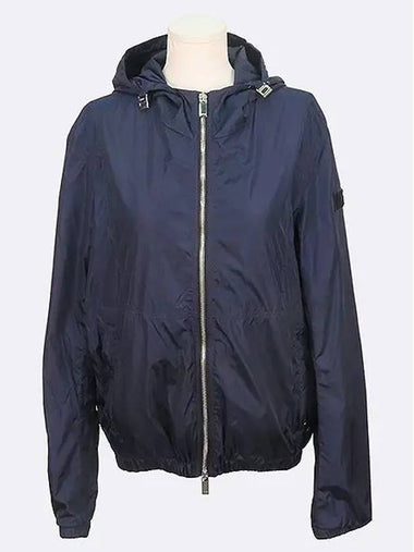 013C402B3830 Navy color technical fabric men s hooded jacket - DIOR - BALAAN 1