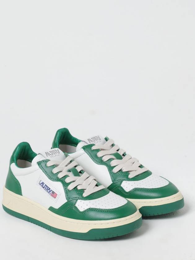 Women's Medalist Green Tab Leather Low Top Sneakers White - AUTRY - BALAAN 3