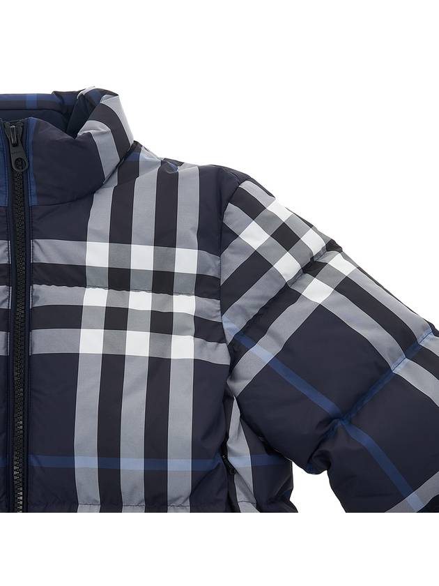 Night Check Crop Padding Dark Charcoal Blue - BURBERRY - BALAAN 5