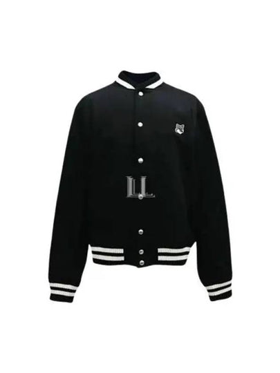 Cotton Satin Teddy Jacket Black - MAISON KITSUNE - BALAAN 2