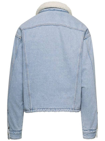 'Sherpa Trucker' Light Blue Jacket With Logo Patch In Cotton Denim Erl X Levi'S - ERL - BALAAN 2