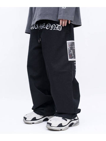 BBD No Sympathy Wide Cotton Pants Black - BLACKBLOND - BALAAN 1