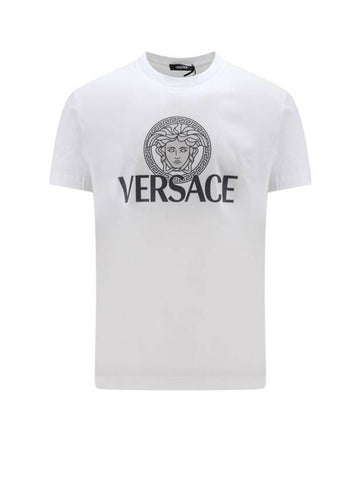 Medusa Print Cotton Short Sleeve T-Shirt White - VERSACE - BALAAN 1