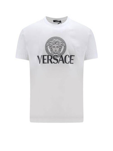 Medusa Print Cotton Short Sleeve T-Shirt White - VERSACE - BALAAN 1