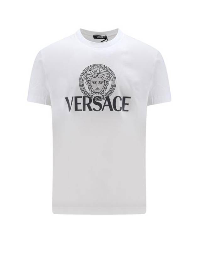 Medusa Print Cotton Short Sleeve T-Shirt White - VERSACE - BALAAN 1