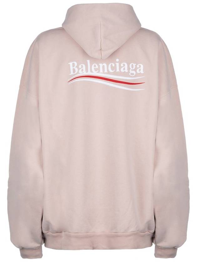 Embroidered Logo Cotton Hoodie Light Pink - BALENCIAGA - BALAAN 3