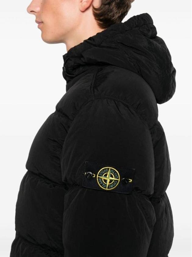 41419 Nylon Metal Econyl Hooded Down Jacket Black - STONE ISLAND - BALAAN 6